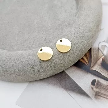 Подвеска круглая 10 мм позолота 14К (6747-З/10) купить с доставкой по России | Интернет-магазин Viva Beads