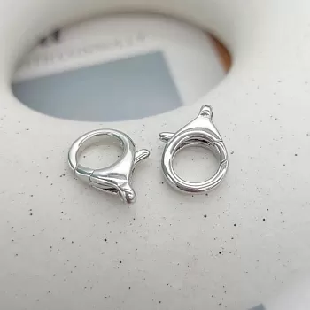 Замок карабин 16.3х10.7 мм родиевое покрытие (7674-Р) купить в Воронеже | Заказать в интернет-магазине Viva Beads
