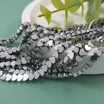 Нить 19 см Гематит / гематин / сердце 4x4x2 мм цвет платина (5467) купить в Воронеже | Заказать в интернет-магазине Viva Beads
