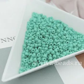 7 гр. Бисер японский MIYUKI размер 11 Opaque Turquoise Green, 2x1.3 мм (7316-RR412L) купить с доставкой по России | Интернет-магазин Viva Beads