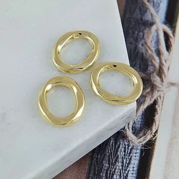 УЦЕНКА Кольцо коннектор Овал 13.5x11.5x2 мм позолота 14К (9699-З-УЦ) купить с доставкой по России | Интернет-магазин Viva Beads