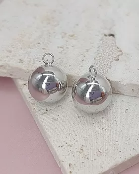 Подвеска Шар 14 мм родиевое покр. (4384-14-Р) Подвеска Шар 14 мм родиевое покр. (4384-14-Р)