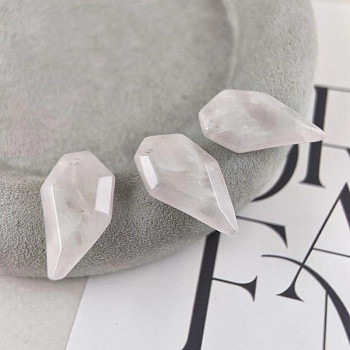 Розовый кварц подвеска кулон граненое сердце ок. 25х14х5.6 мм (9669-РК) для бижутерии купить с доставкой по России | Интернет‑магазин Viva Beads