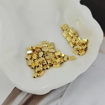 10 шт. Бусина разделитель 4х2 мм прямоугольная, позолота 18К (9907-З) купить с доставкой по России | Интернет-магазин Viva Beads