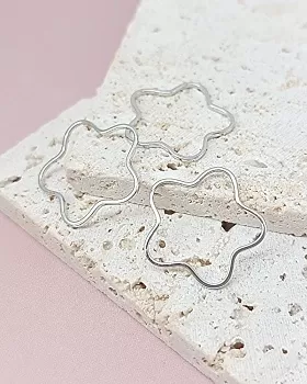 Подвеска-коннектор Цветок 20 мм родиевое покр. (7955-Р)