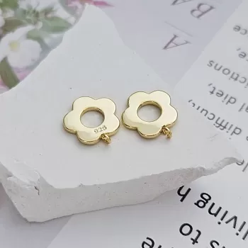 УЦЕНКА Бейл Цветок 13.5х11.8х1.1 мм позолота 14К (8727-З-УЦ) купить в Воронеже | Заказать в интернет-магазине Viva Beads
