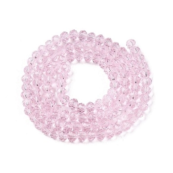 Нить 40 см Рондель граненый ок. 4.3x3.7 мм светло-роз., стекло (6654-СРОЗ) купить с доставкой по России | Интернет-магазин Viva Beads