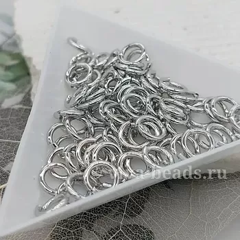 1 шт. Колечки соединительные 9х1.2 мм родиевое покр. (6764-Р) соединительные колечки и кольца-коннекторы купить с доставкой по России | Интернет-магазин Viva Beads
