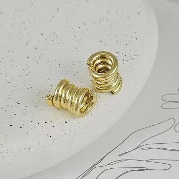 1 шт. Бусина Пружинка с фианитами 12.8х11.5х8.8 мм позолота 14К (9477-З) купить с доставкой по России | Интернет-магазин Viva Beads