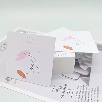 Бумажный дисплей для украшений 6x6x0.04 см (7704) для бижутерии купить с доставкой по России | Интернет-магазин Viva Beads