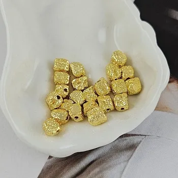 УЦЕНКА 1 шт. Бусина разделитель 7х6х5.2 мм текстурированная, позолота 18К (9905-З-УЦ) купить с доставкой по России | Интернет-магазин Viva Beads