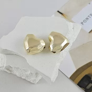 УЦЕНКА Подвеска кулон Сердце 14.3x15.3x8 мм позолота 14К (9579-З-УЦ) купить с доставкой по России | Интернет-магазин Viva Beads