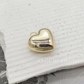 Подвеска Сердце 20x18х10 мм позолота (8449-18-З) Подвеска Сердце 20x18х10 мм позолота (8449-18-З)