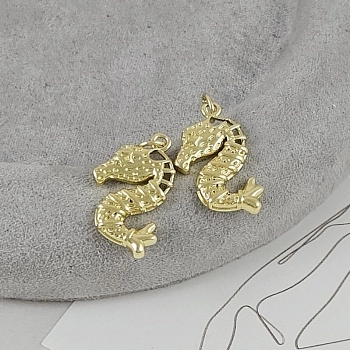 Подвеска Морской конек 21.3х12.7 мм позолота 14К (9525-З)