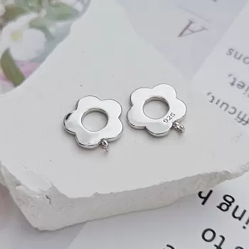 УЦЕНКА Бейл Цветок 13.5х11.8х1.1 мм родиевое покрытие (8727-Р-УЦ) купить в Воронеже | Заказать в интернет-магазине Viva Beads
