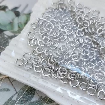 10 шт. Колечки соединительные 5х1.2 мм родиевое покр. (6915-Р) соединительные колечки и кольца-коннекторы купить с доставкой по России | Интернет-магазин Viva Beads