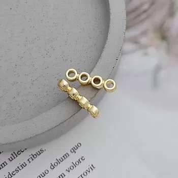 1 шт. Бусина /разделитель/ на 4 нити 17.5x4.2х2.5 мм позолота (8839-4-З) купить с доставкой по России | Интернет-магазин Viva Beads