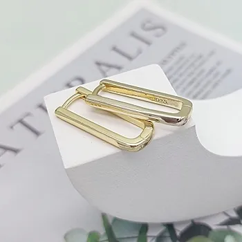 УЦЕНКА Швензы овальные (бублики, конго) 25х10х2.6 мм позолота (7711-З-УЦ)