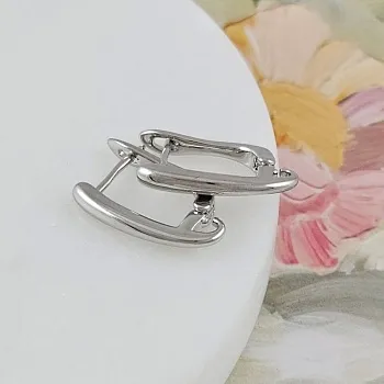 УЦЕНКА Швензы с английским замком базовые 18х2.6 мм, родиевое покрытие (10142-Р-УЦ)