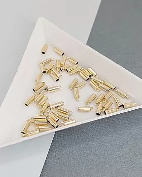 1 шт. Концевик для вклейки 6x2 мм внутр. d 1.5 мм позолота 14к (8220-З) купить в #REGION_P# | Заказать в интернет-магазине Viva Beads
