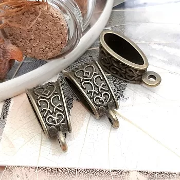 Бейлы 19х9х7 мм античная БРОНЗА (1370-Б) купить в Воронеже | Заказать в интернет-магазине Viva Beads
