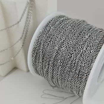 1 м Цепь тонкая якорная толщиной 1 мм, нержавеющая сталь (4671-1) купить с доставкой по России | Интернет-магазин Viva Beads