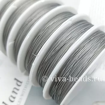 50 м Тросик ювелирный, ланка 0.3 мм стальной (7133-0.3) купить с доставкой по России | Интернет-магазин Viva Beads