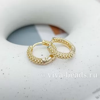 Швензы кольца, бублики, конго, 17х3.3 мм позолота (7409-З) Швензы кольца, бублики, конго, 17х3.3 мм позолота (7409-З)