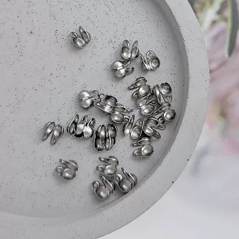 10 шт. Каллоты для шариковой цепочки  /узелка/ 3 мм нержавеющая сталь (4935-3) купить с доставкой по России | Интернет-магазин Viva Beads