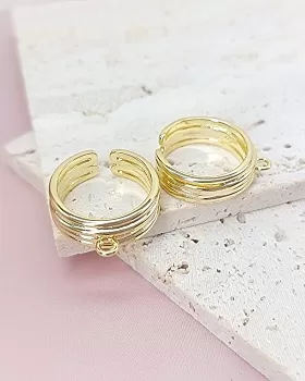 Основа для кольца свободный размер позолота 14к (8023-З) купить в Воронеже| Заказать в интернет-магазине Viva Beads
