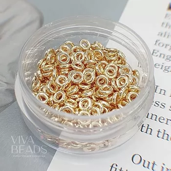 10 шт. Колечки неразъемные/разделители 4х1 мм позолота (6684-З) купить в Воронеже | Заказать в интернет-магазине Viva Beads
