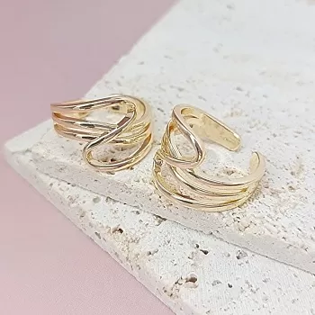 Кольцо свободный размер позолота 14к (7933-З) купить с доставкой по России | Интернет-магазин Viva Beads