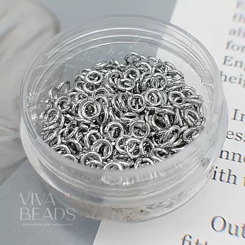 10 шт. Колечки соединительные 4х0.8 мм родиевое покр. (7590-Р) купить в Воронеже | Заказать в интернет-магазине Viva Beads
 10 шт. Колечки соединительные 4х0.8 мм родиевое покр. (7590-Р) купить в Воронеже | Заказать в интернет-магазине Viva Beads