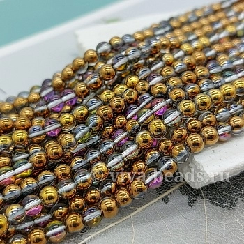 Нить 20 см Сахарный кварц (имитация) 4 мм гальваника (6653-ГАЛ1) купить с доставкой по России | Интернет-магазин Viva Beads