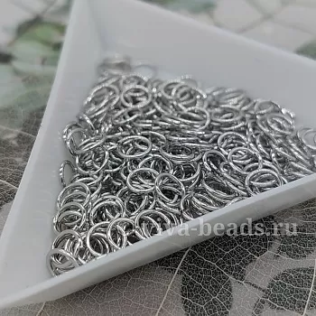 10 шт. Колечки соединительные 5х0.7 мм родиевое покр. (6623-Р) соединительные колечки и кольца-коннекторы купить с доставкой по России | Интернет-магазин Viva Beads