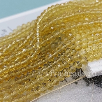 Нить 40 см Рондель граненый ок. 4x3.5 мм песочный, стекло (6654-ПЕС) купить с доставкой по России | Интернет-магазин Viva Beads