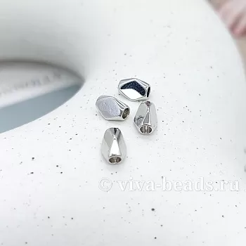 1 шт. Бусина разделитель 6x4 мм родиевое покр. (7386-Р) купить в Воронеже | Заказать в интернет-магазине Viva Beads
