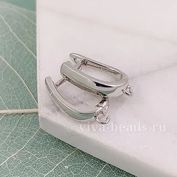 УЦЕНКА Швензы с замком 18х3.5 мм родиевое покрытие (6310-Р-УЦ)