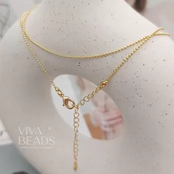 Цепочка с замком готовая 45 см позолота (7578-З)