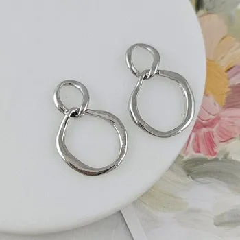 Подвеска - коннектор 30х19 мм, цвет платина (3657) купить с доставкой по России | Интернет-магазин Viva Beads