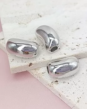 Бусина 18.7х11.6х10.5 мм родиевое покрытие (8047-Р) купить с доставкой по России | Интернет-магазин Viva Beads