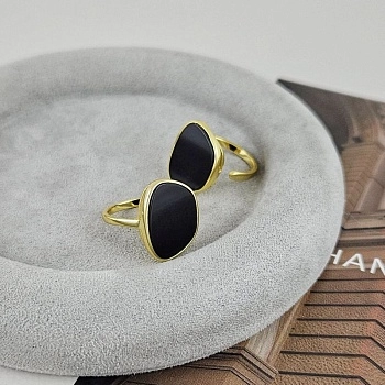 Кольцо Фри форм свободный размер керамика, позолота 14К (9399-З) купить с доставкой по России | Интернет-магазин Viva Beads