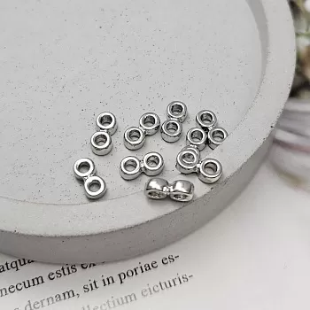 1 шт. Бусина разделитель на 2 нити 8.7x4.4х2.6 мм родиевое покрытие (8839-2-Р) купить в Воронеже | Заказать в интернет-магазине Viva Beads
