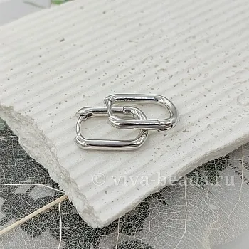 Швензы конго, кольца, бублики 19х3 мм родиевое покр. (6751-Р)