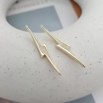 Подвеска Молния 32x4.6 мм позолота (7665-З) Подвеска Молния 32x4.6 мм позолота (7665-З)