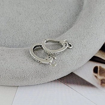 УЦЕНКА Бейл разъемный 17.5x9.7х2.6 мм с фианитами, родиевое покрытие (9571-Р-УЦ) купить с доставкой по России | Интернет-магазин Viva Beads