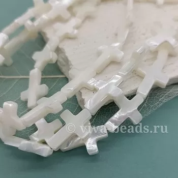 1 шт. Перламутр натур. белый крест ок. 18х13х3 мм (5651-Б) купить в Воронеже | Заказать в интернет-магазине Viva Beads
 1 шт. Перламутр натур. белый крест ок. 18х13х3 мм (5651-Б) купить в Воронеже | Заказать в интернет-магазине Viva Beads