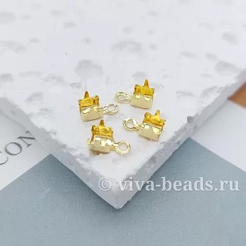 1 шт. Концевик для стразовых цепей 3 мм цвет золото 14к (7293) купить в #REGION_P# | Заказать в интернет-магазине Viva Beads
 1 шт. Концевик для стразовых цепей 3 мм цвет золото 14к (7293) купить в #REGION_P# | Заказать в интернет-магазине Viva Beads