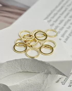 1 шт. Колечки неразъемные 8 мм позолота (8329-З) соединительные колечки и кольца-коннекторы купить с доставкой по России | Интернет-магазин Viva Beads