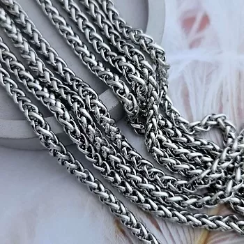 50 см Цепь змейка 5 мм нержавеющая сталь (6262-5) купить в Воронеже | Заказать в интернет-магазине Viva Beads
